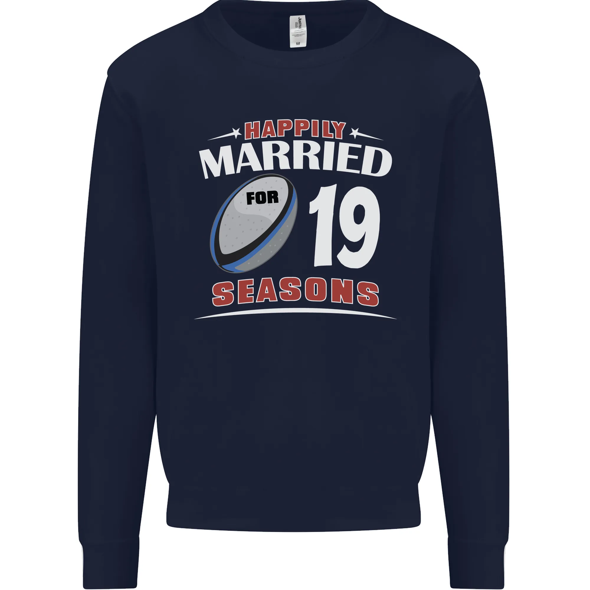 19 Year Wedding Anniversary 19th Rugby Mens Sweatshirt Jumper