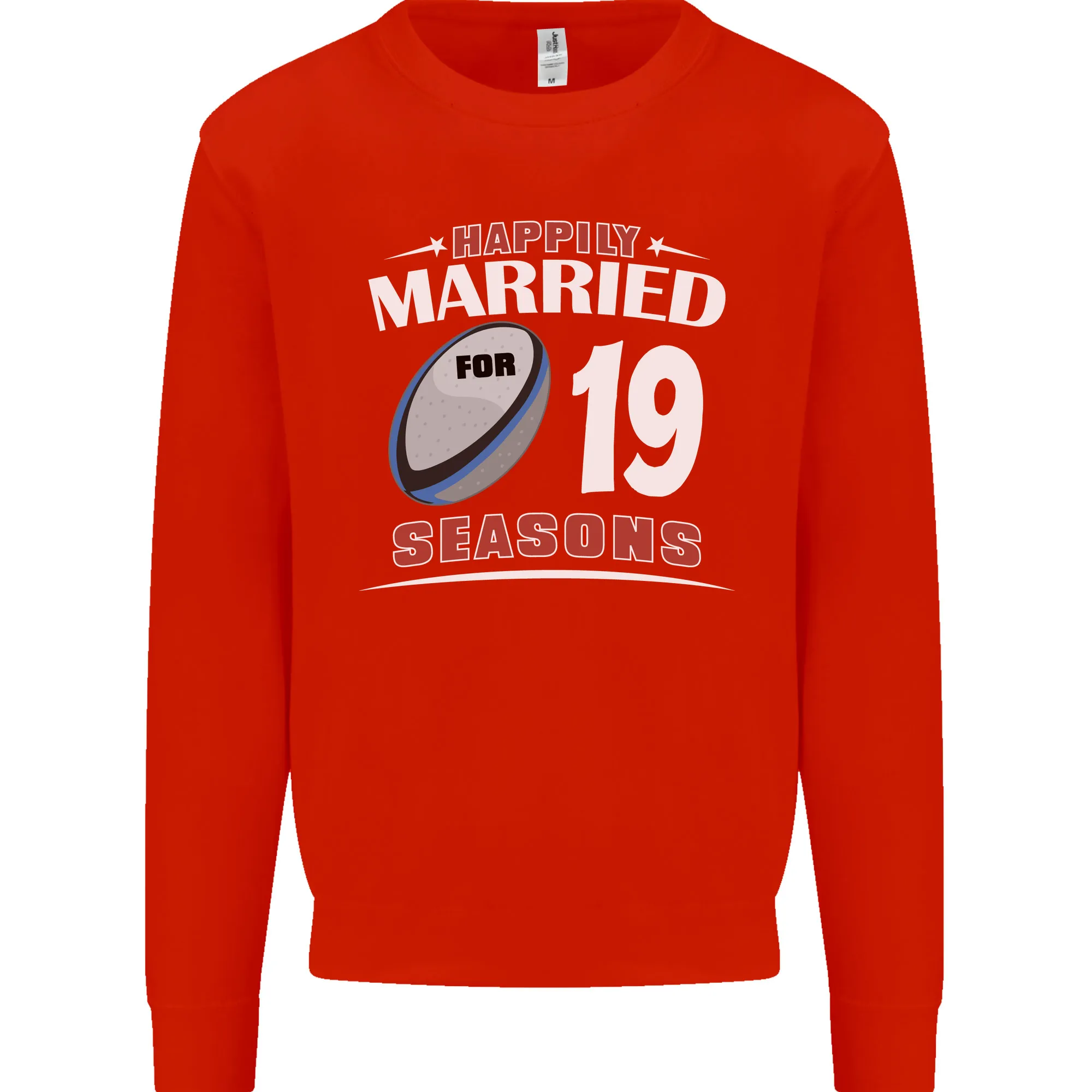 19 Year Wedding Anniversary 19th Rugby Mens Sweatshirt Jumper