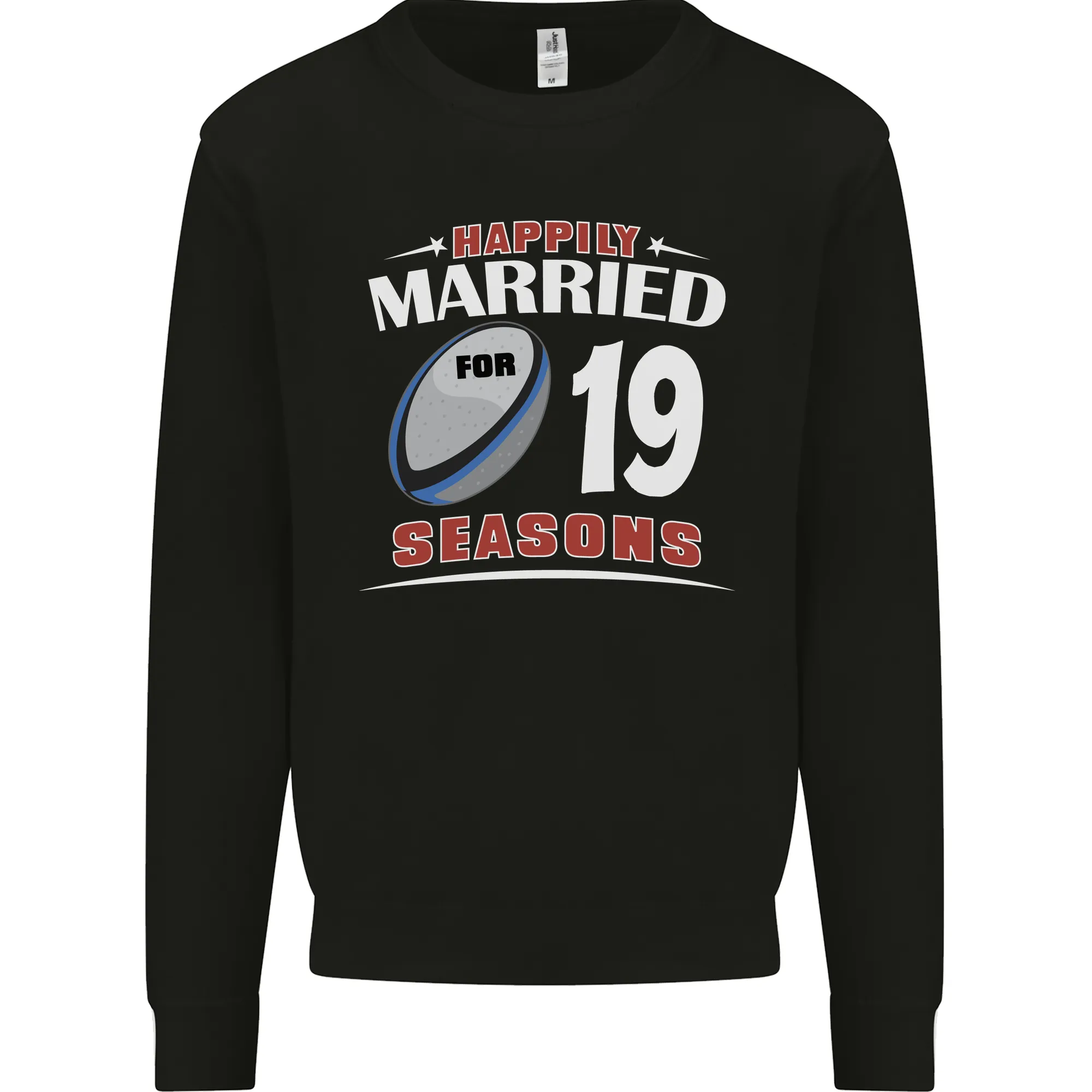 19 Year Wedding Anniversary 19th Rugby Mens Sweatshirt Jumper