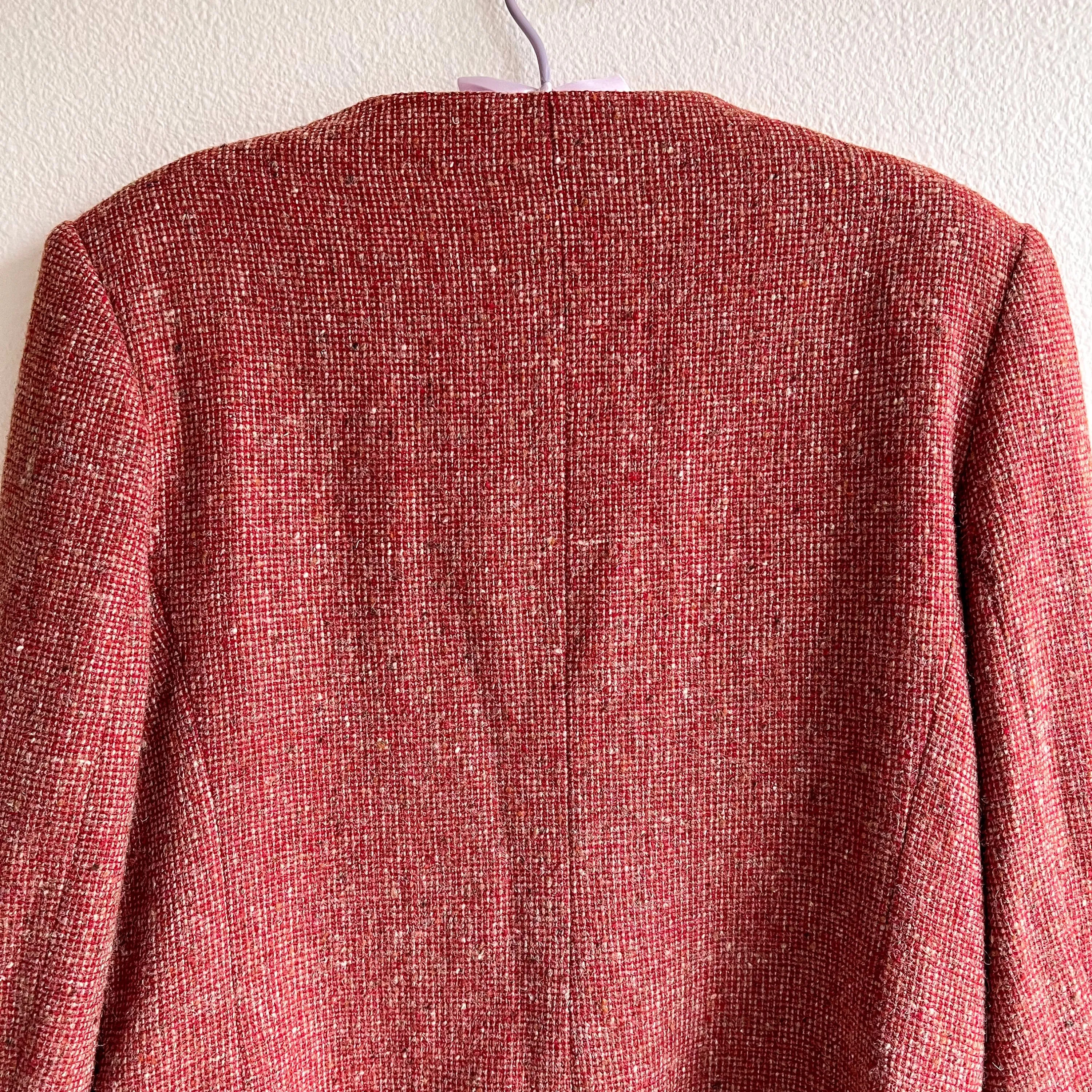 1980s Red Double Breasted Wool Blazer (M/L)