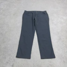 Adidas Pants Mens W36XL32 Gray Chino Straight Leg Flat Front Mid Rise Outdoors