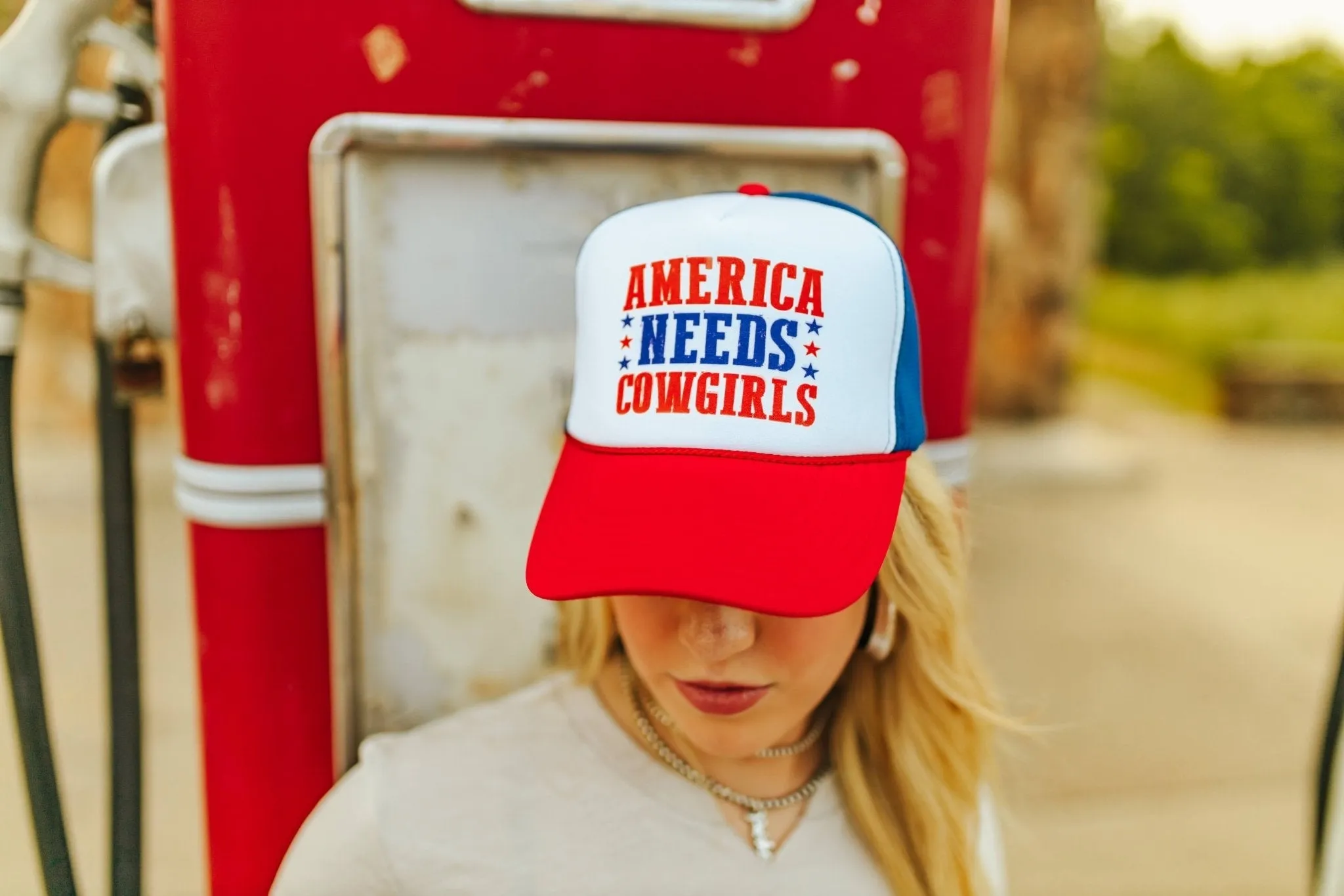 America Needs Cowgirls Trucker Hat