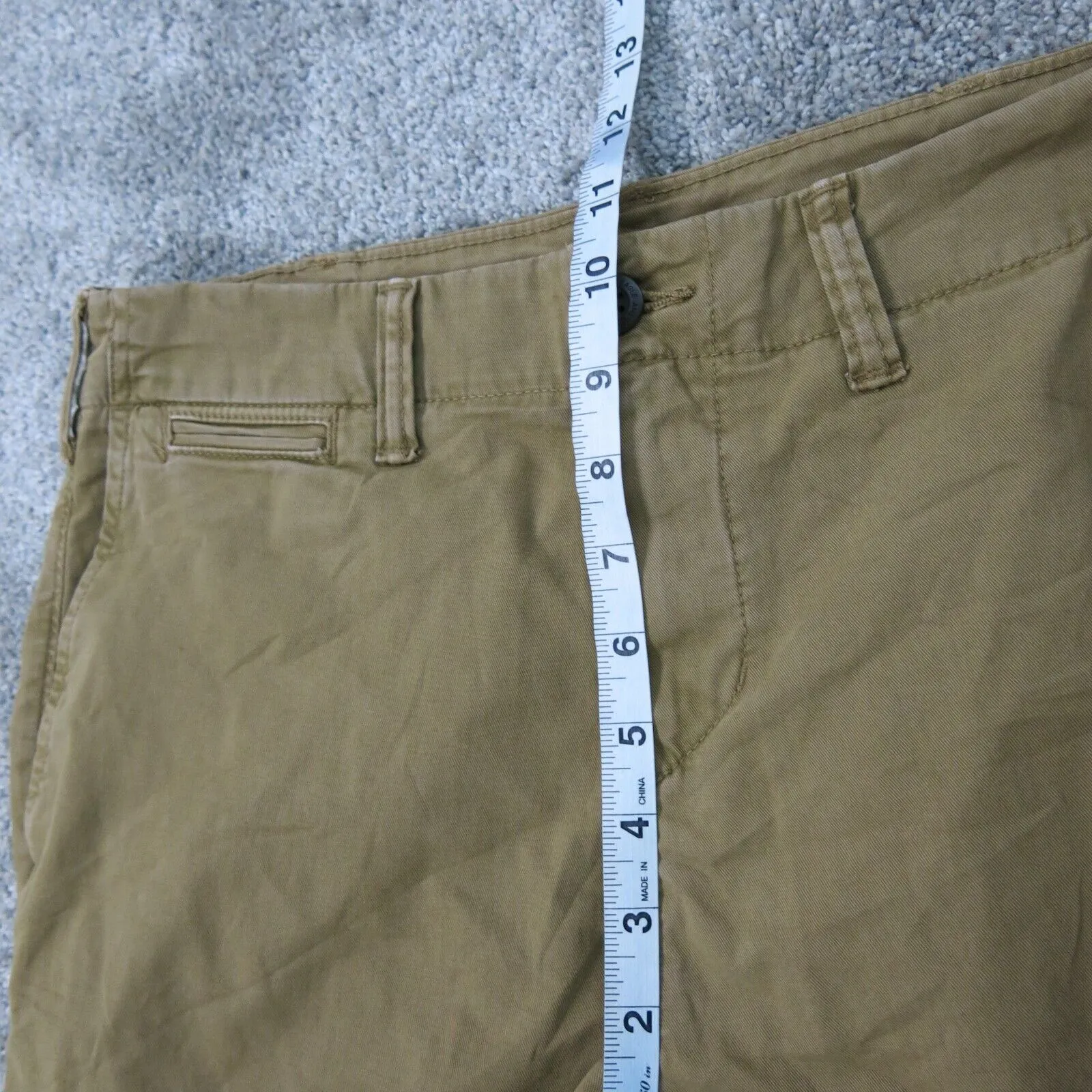 American Eagle Outfitters Mens Chino Pant Slash Pockets Mid Rise Khaki W30XL34