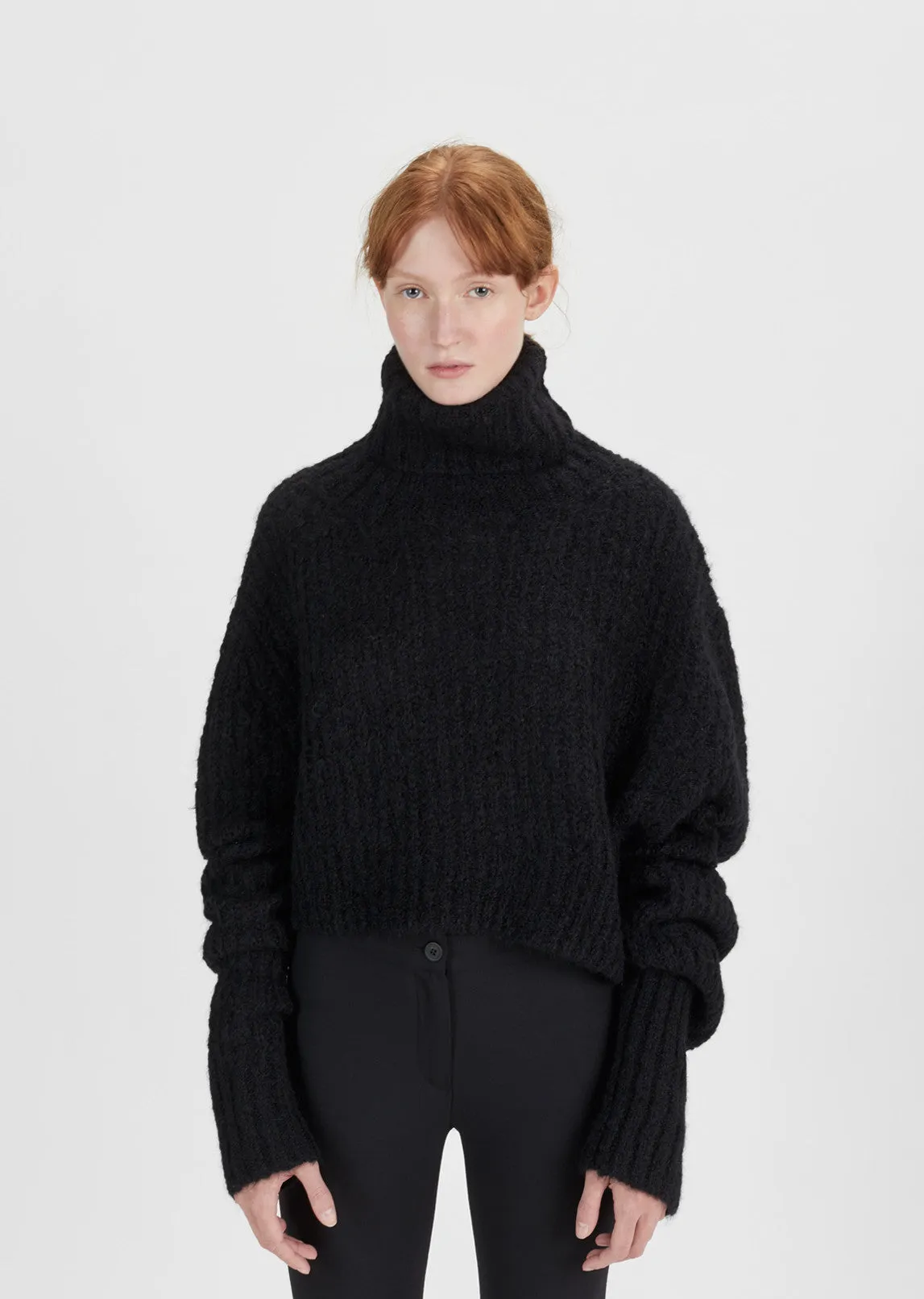 Asymmetrical Oversized Turtleneck