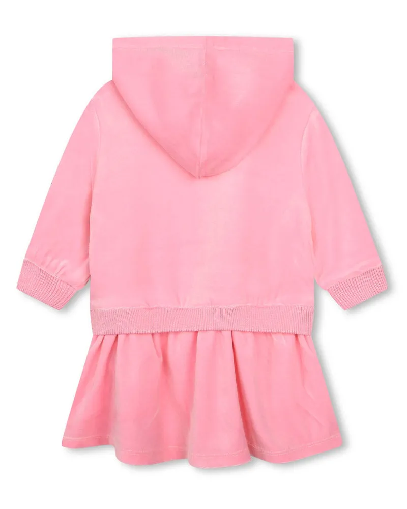 Baby Girls Pink Velvet Dress