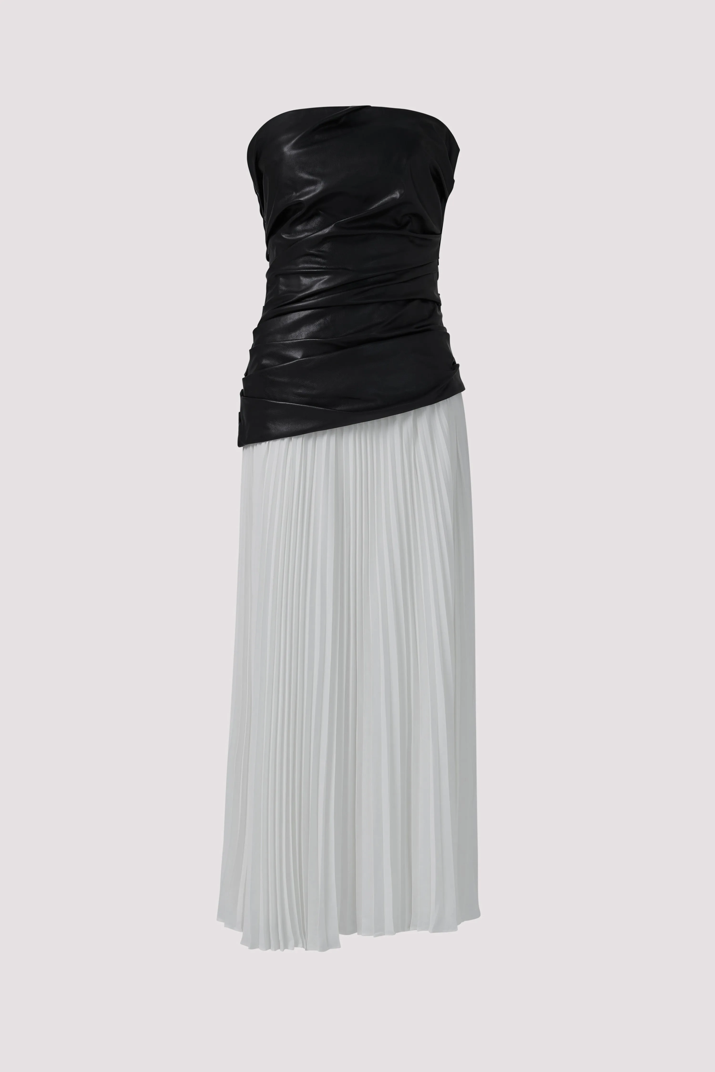 Black And White Arie Bustier Midi Dress