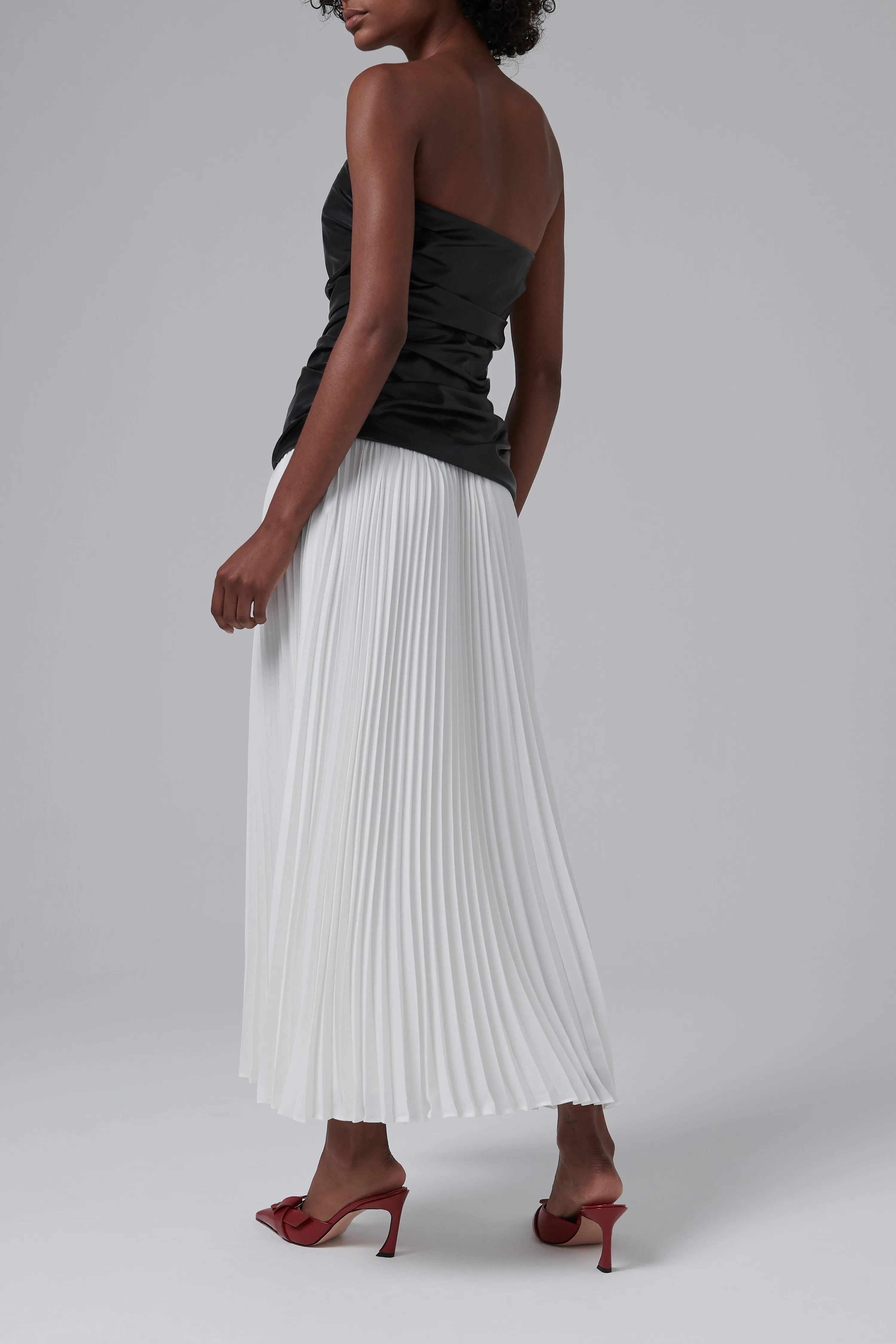 Black And White Arie Bustier Midi Dress