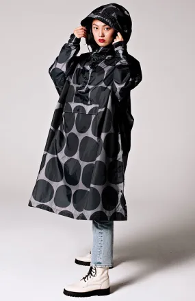 Black polka dot Poncho