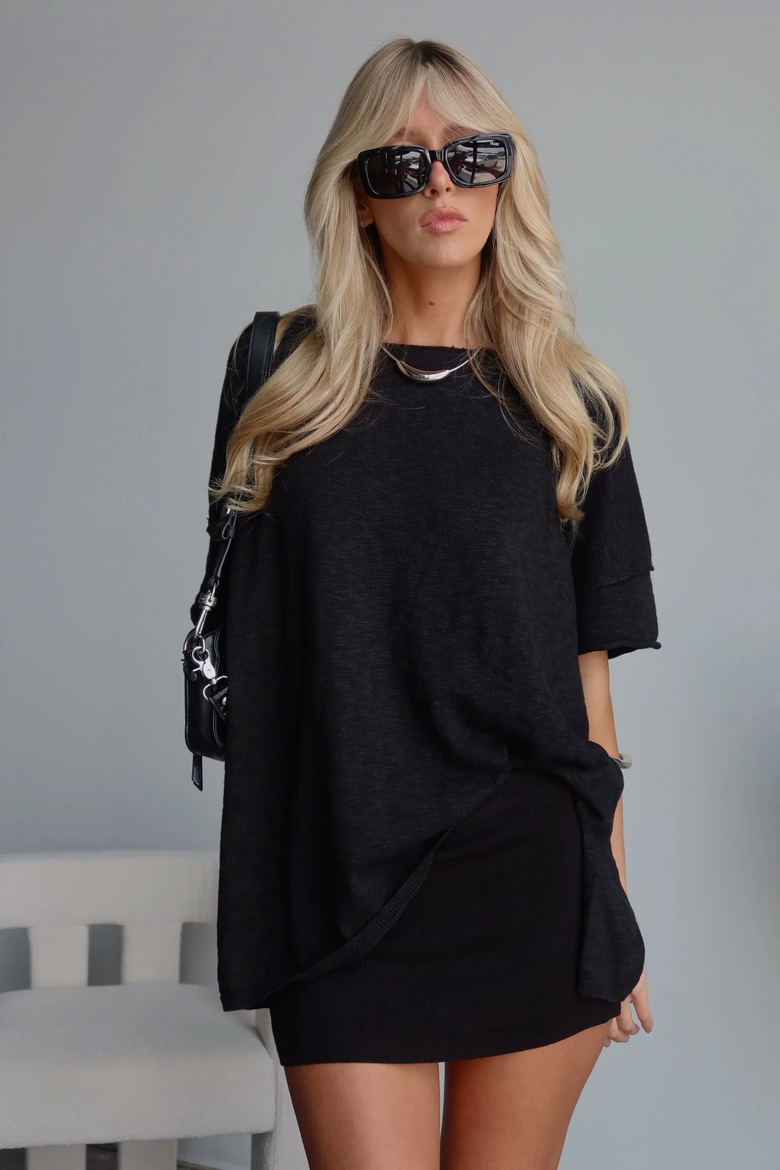 Blakelee Sweater Top in Black