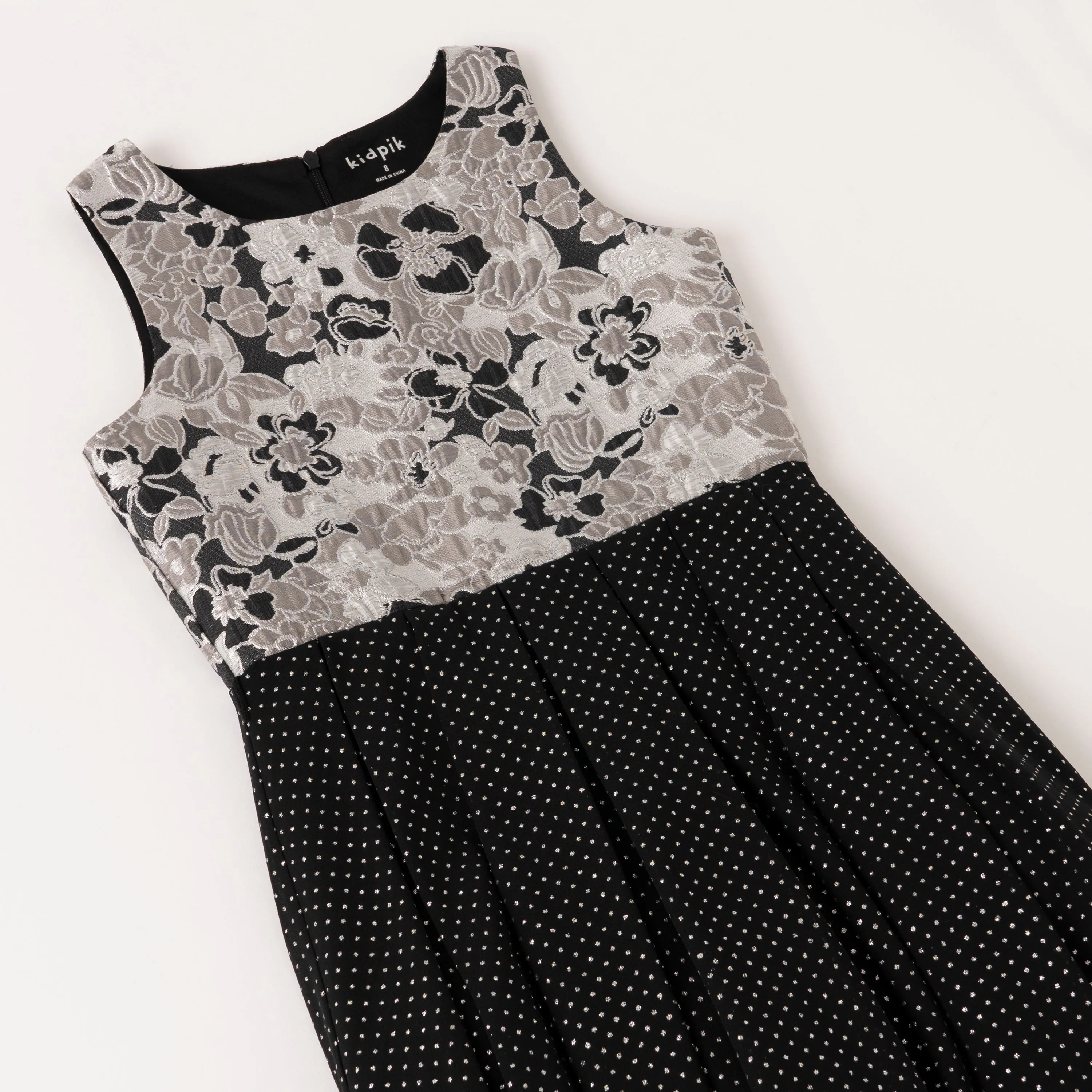 Brocade Glitter Mesh Dress