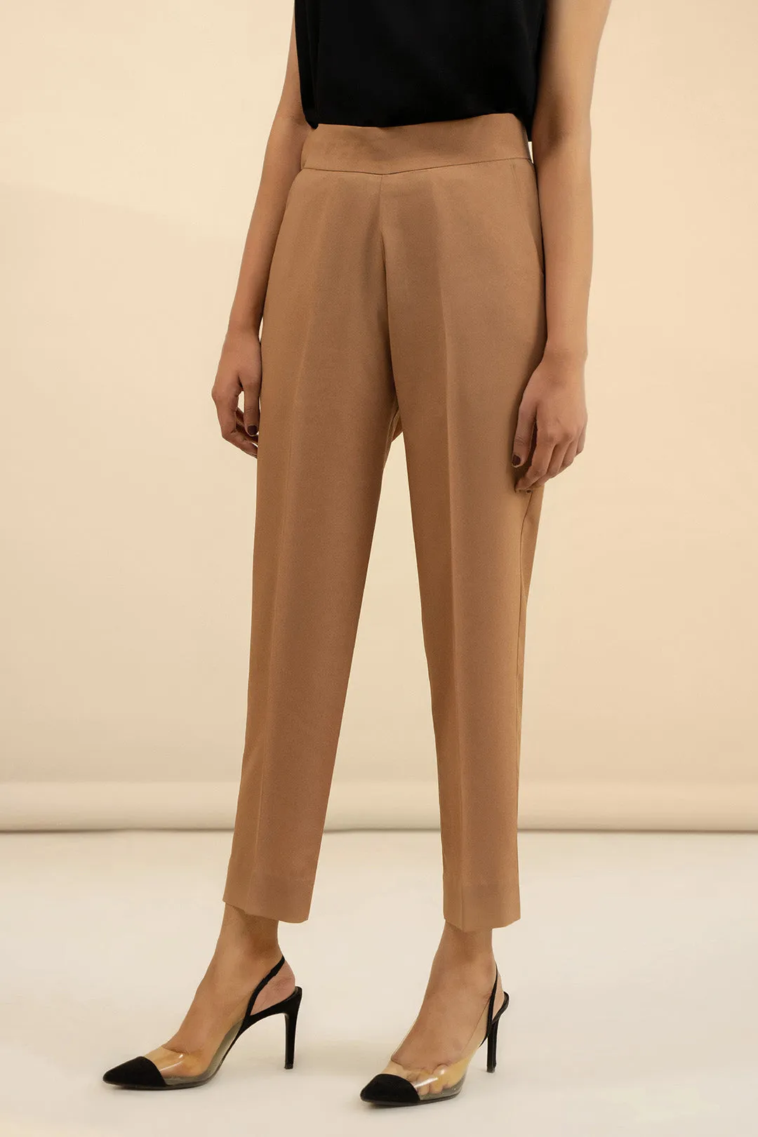 Camel Crepe Pants