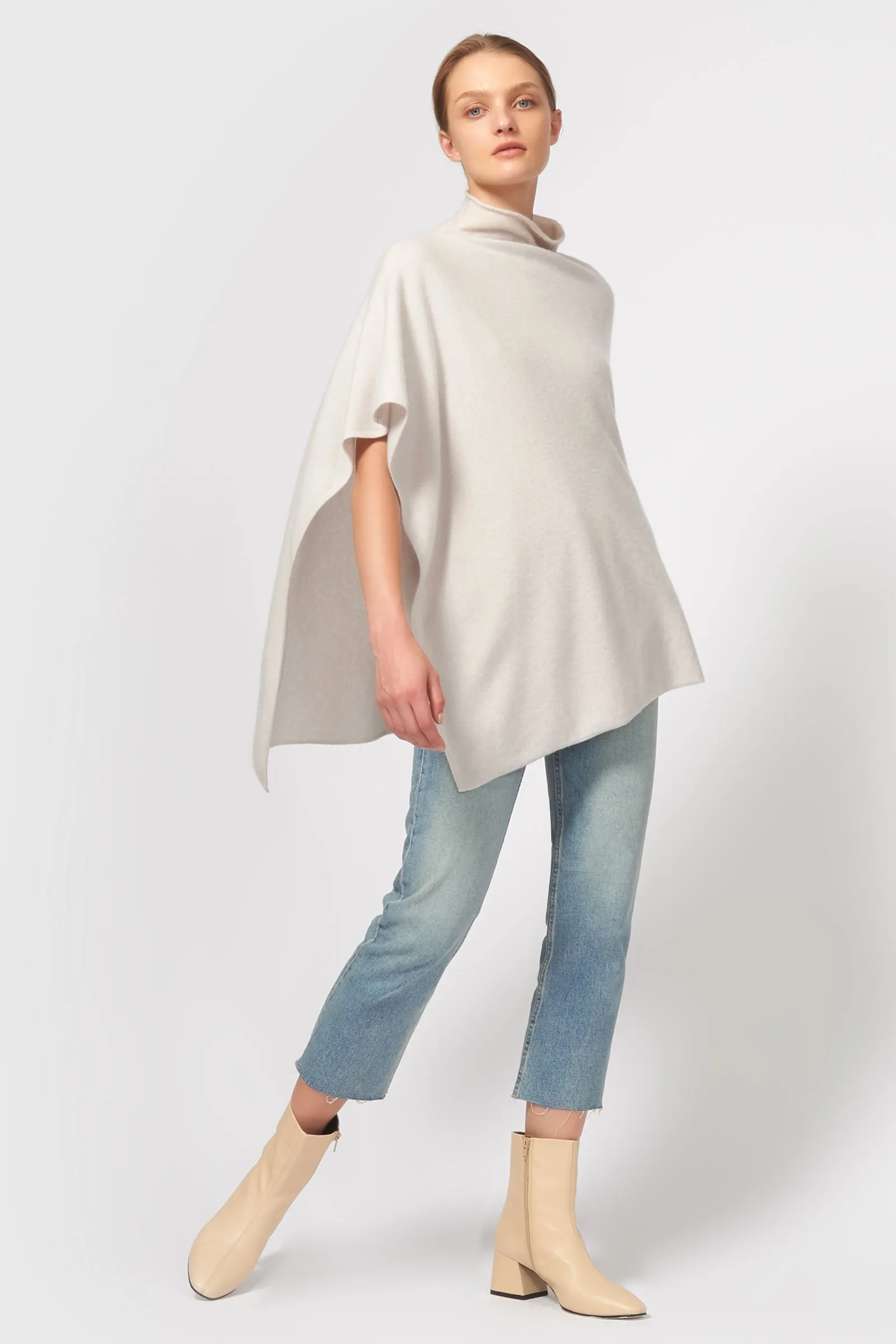 Cashmere Poncho - Haze