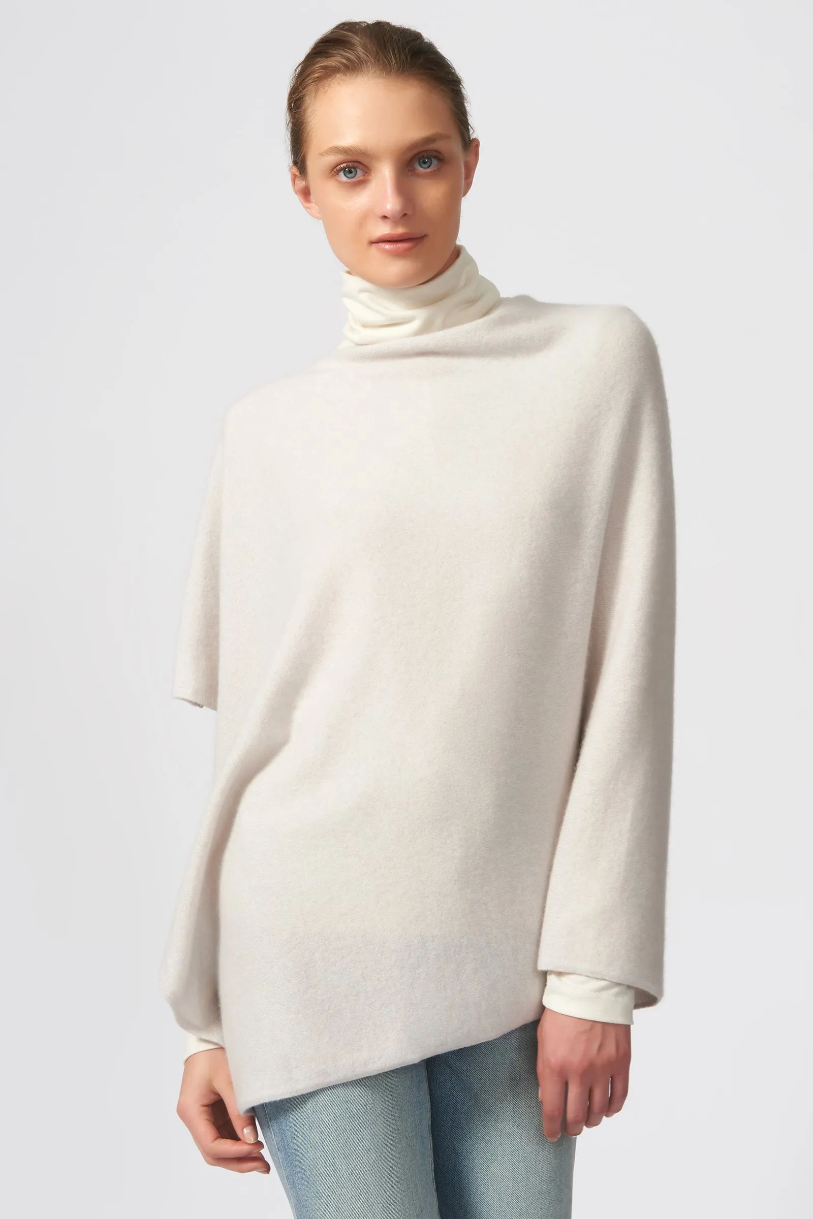 Cashmere Poncho - Haze