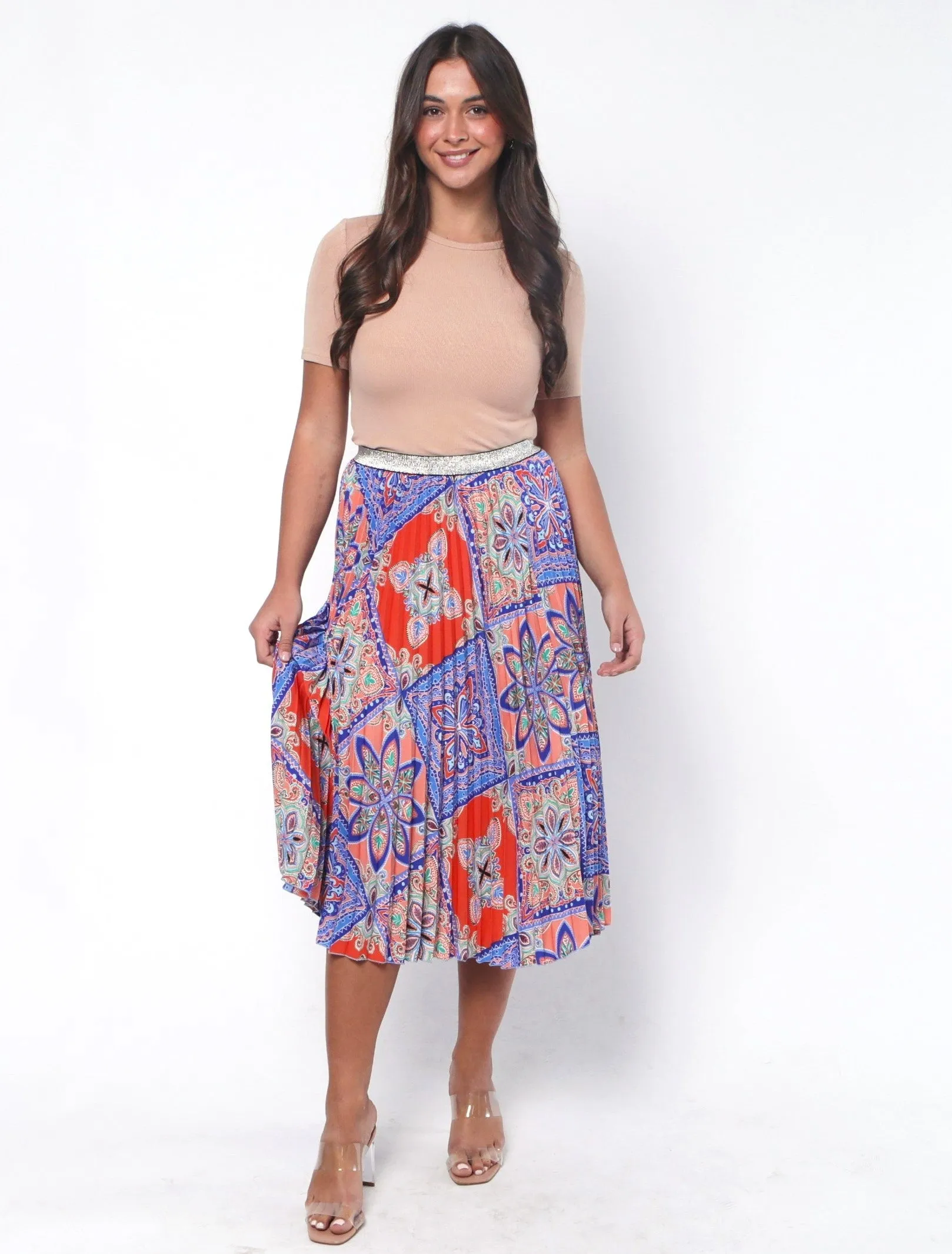 Celine Skirt - Orange Print