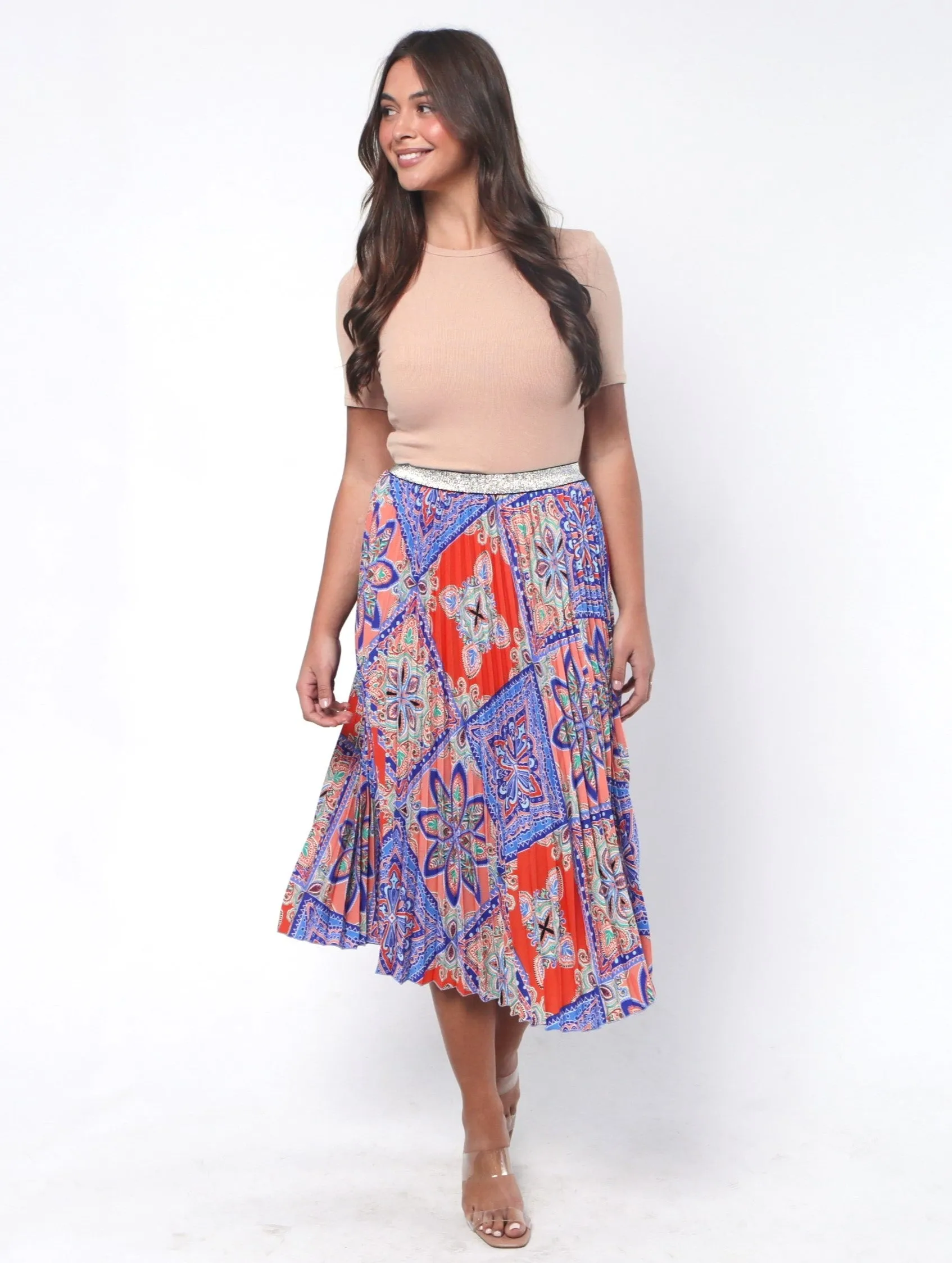 Celine Skirt - Orange Print