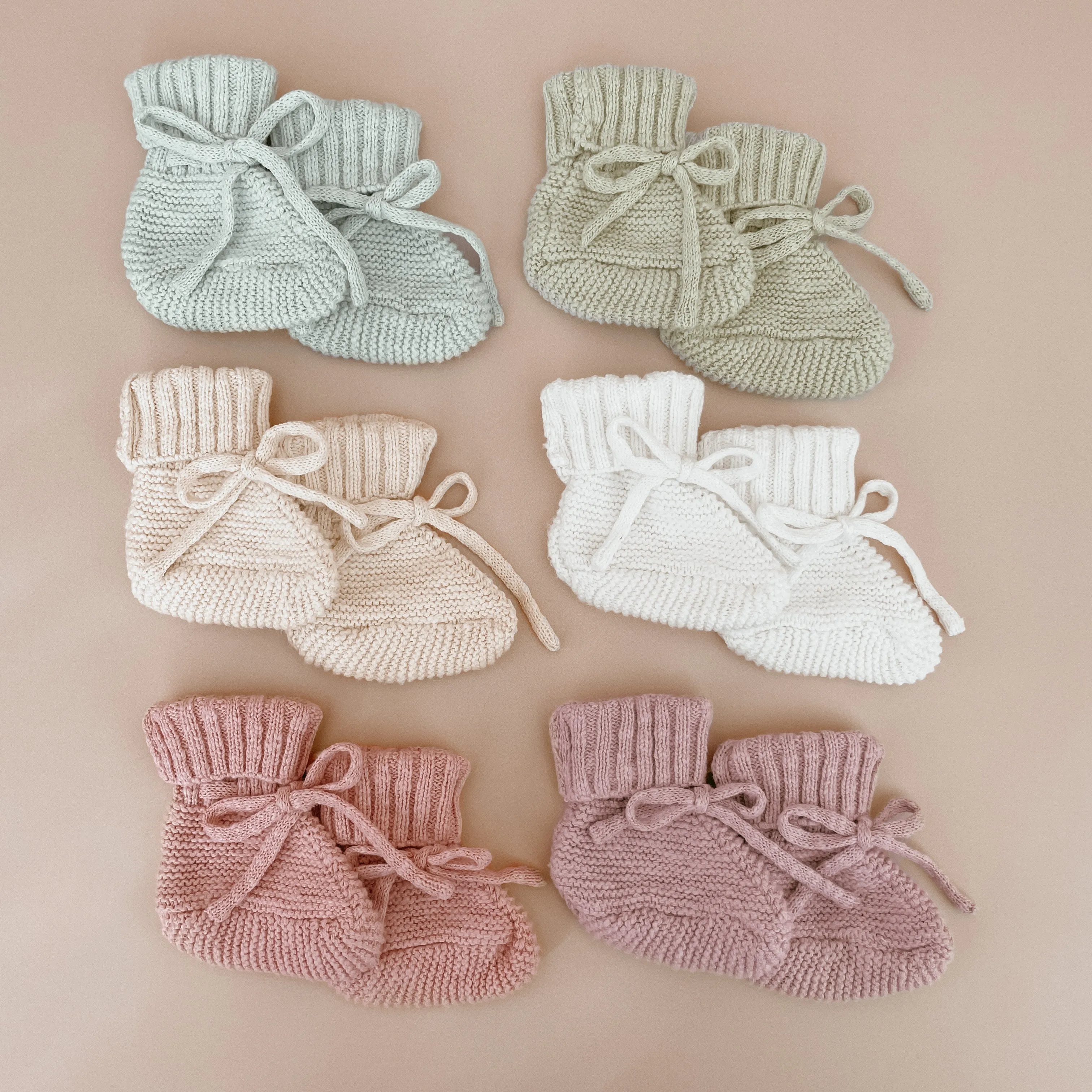 Chunky Knit Booties - Newborn-6M - Honey