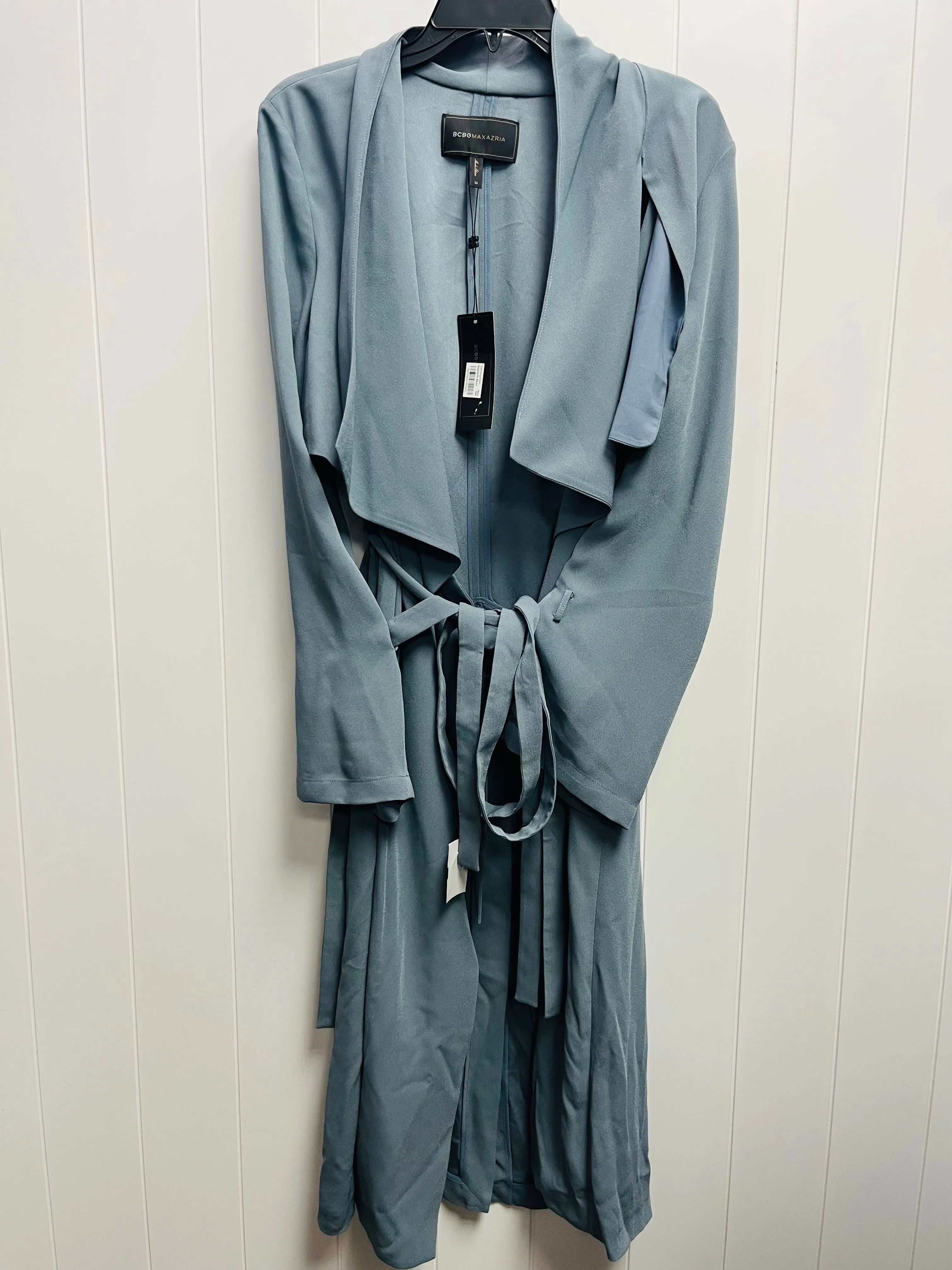 Coat Trench Coat By Bcbgmaxazria In Teal, Size: M