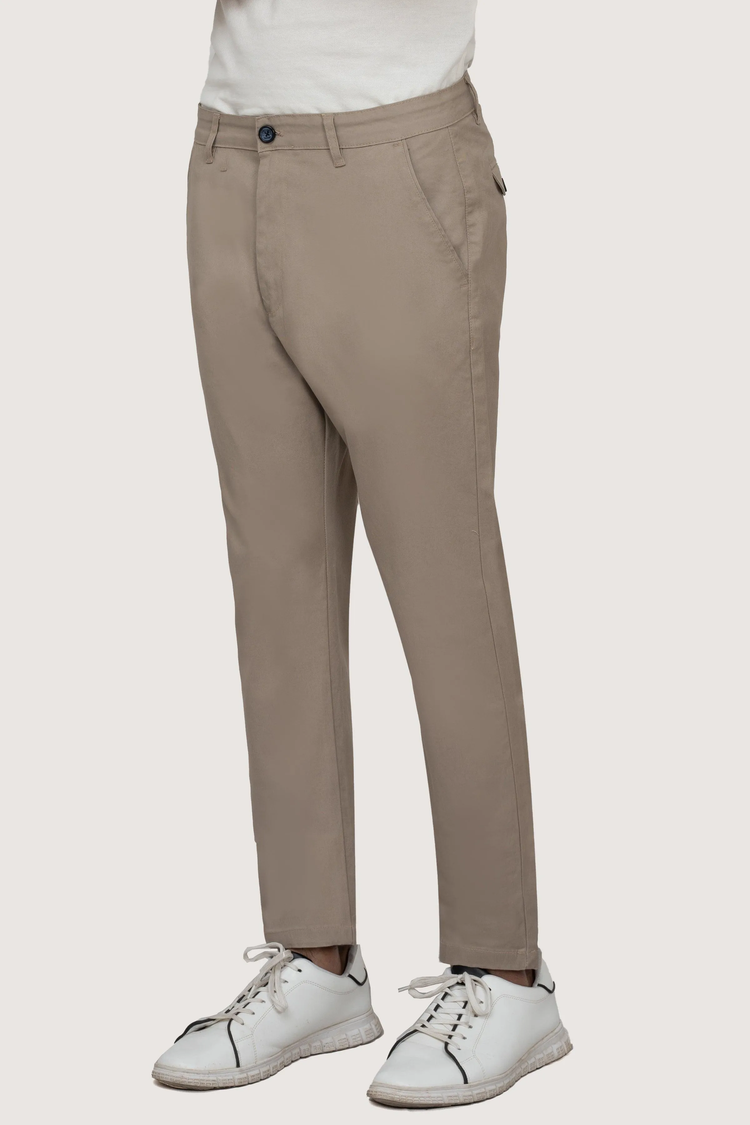 CROSS POCKET TWILL SLIMFIT PANT LIGHT KHAKI