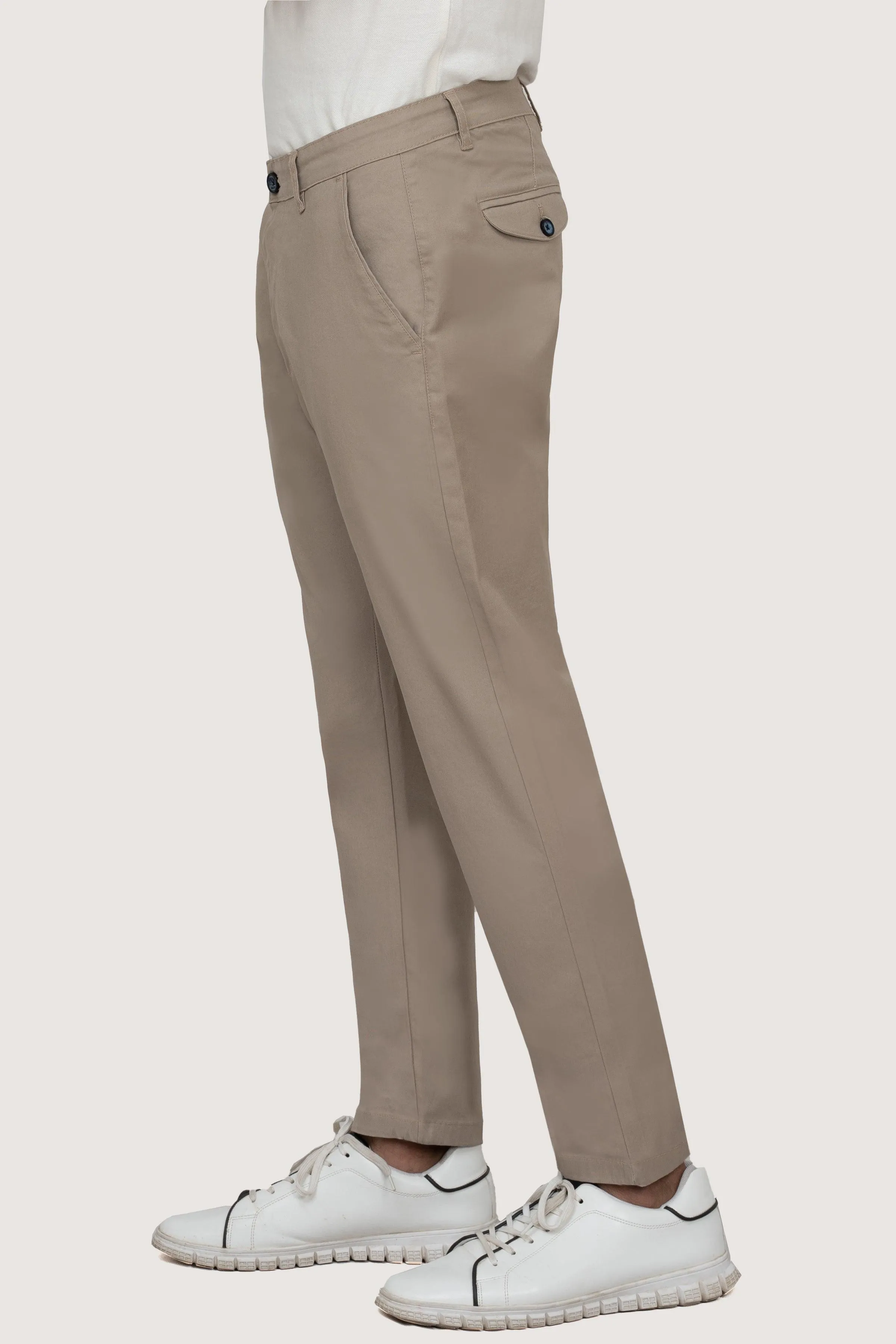 CROSS POCKET TWILL SLIMFIT PANT LIGHT KHAKI