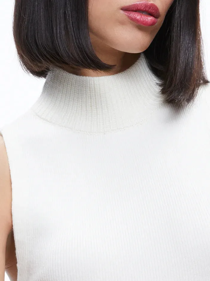 Darcey Turtleneck Sweater Tank - Ecru