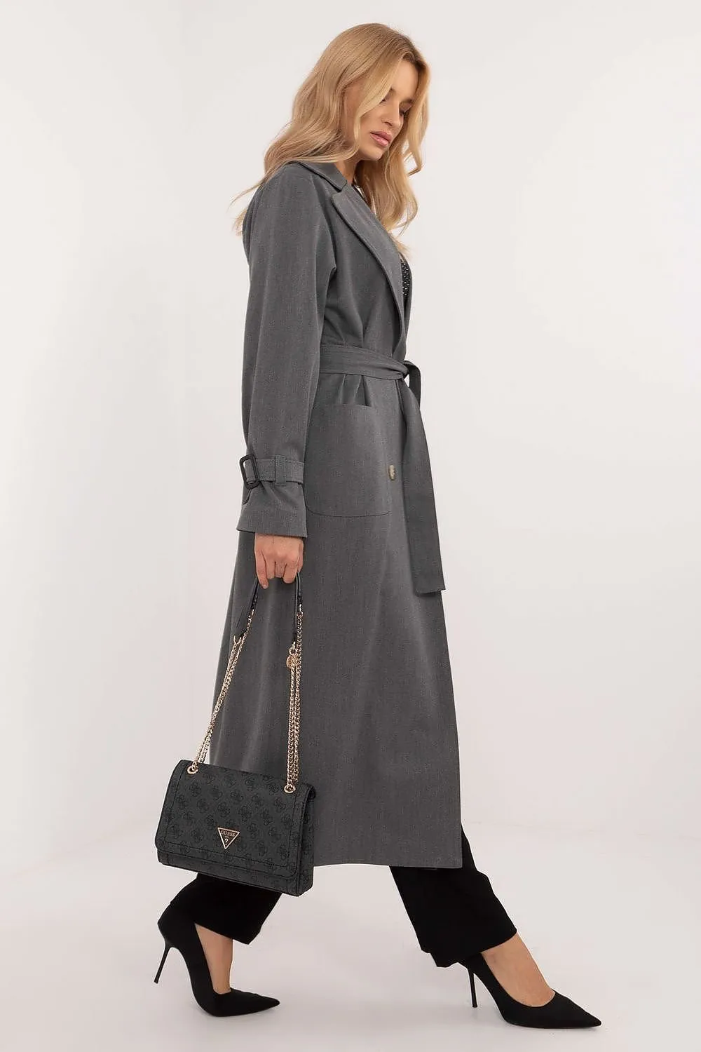 Dark Grey Lightweight Trench Coat