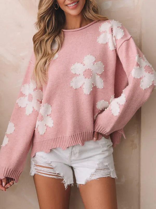 Darnella Floral Pearl Sweater