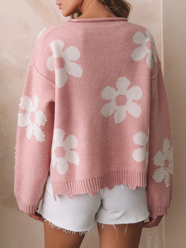 Darnella Floral Pearl Sweater