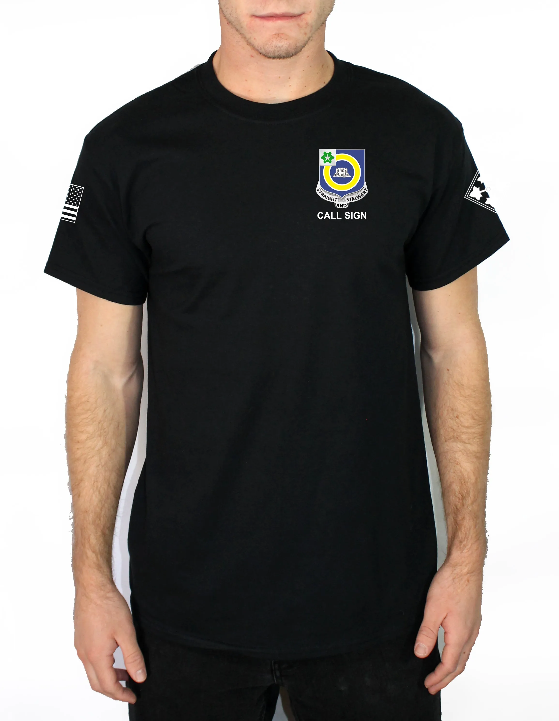 Diablos 50-50 Blend Black Unisex PT Short Sleeve Shirt. This shirt is NOT Approved for PT