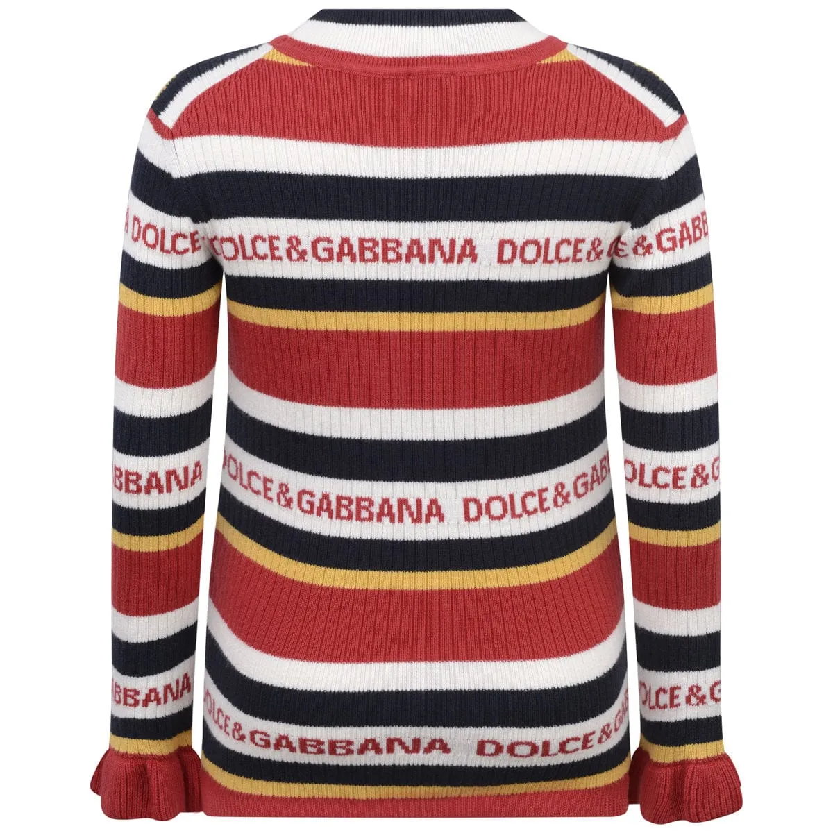 Dolce & Gabbana Girls Striped Turtleneck Sweater