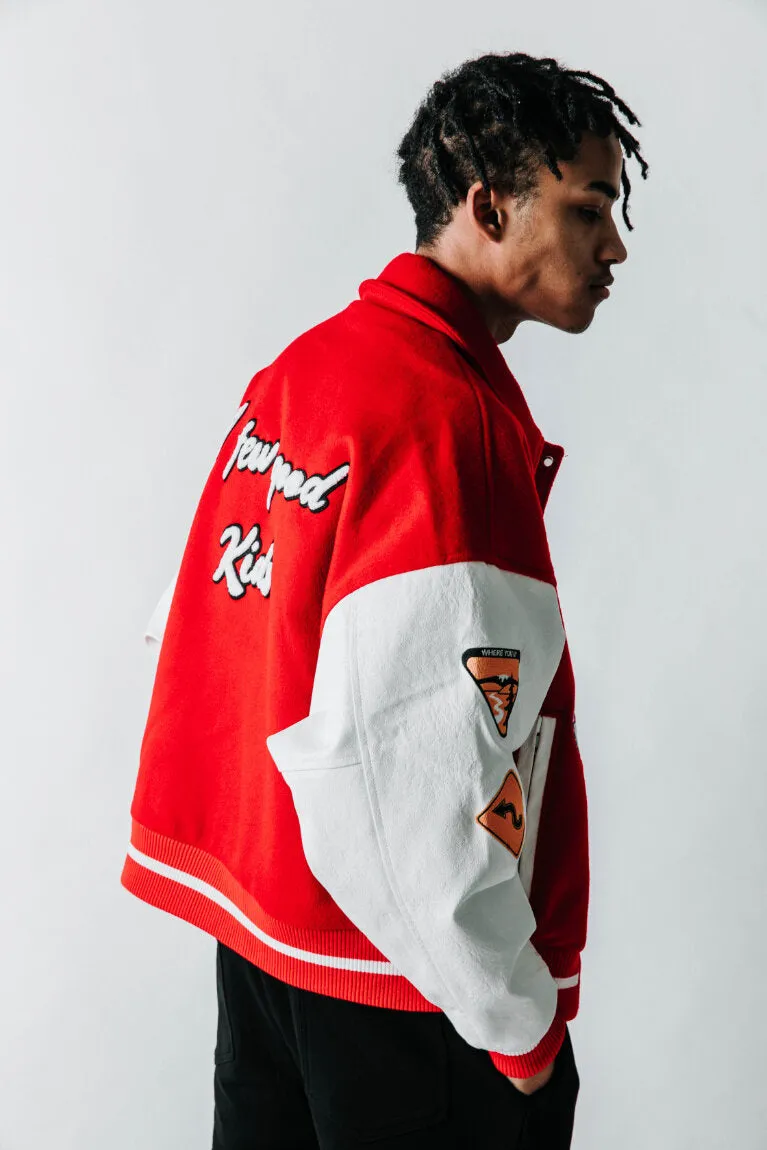 DONCARE (AFGK) "Prince Charming Varsity Jacket" - RED