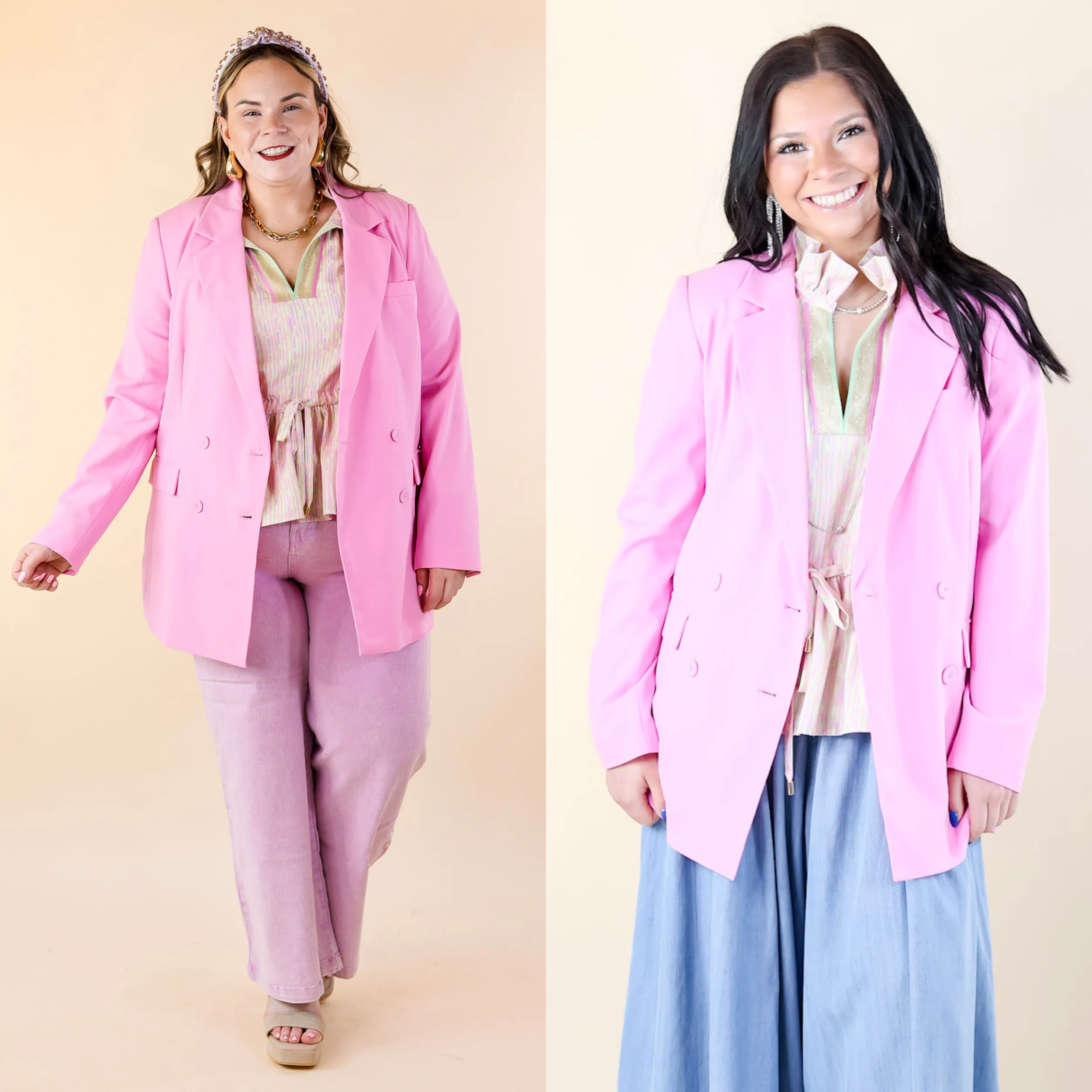 Emily McCarthy | Bristol Blazer in Bon Bon (Pink)