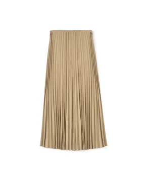 EPIK ACCORDION PLEATED ELASTIC SKIRT TAN