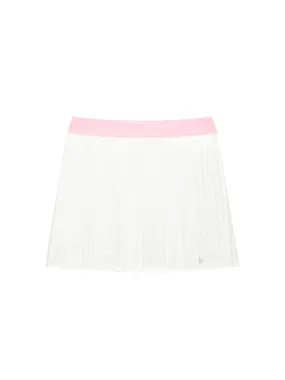 Essential Woven Pleats Skirt- Off White