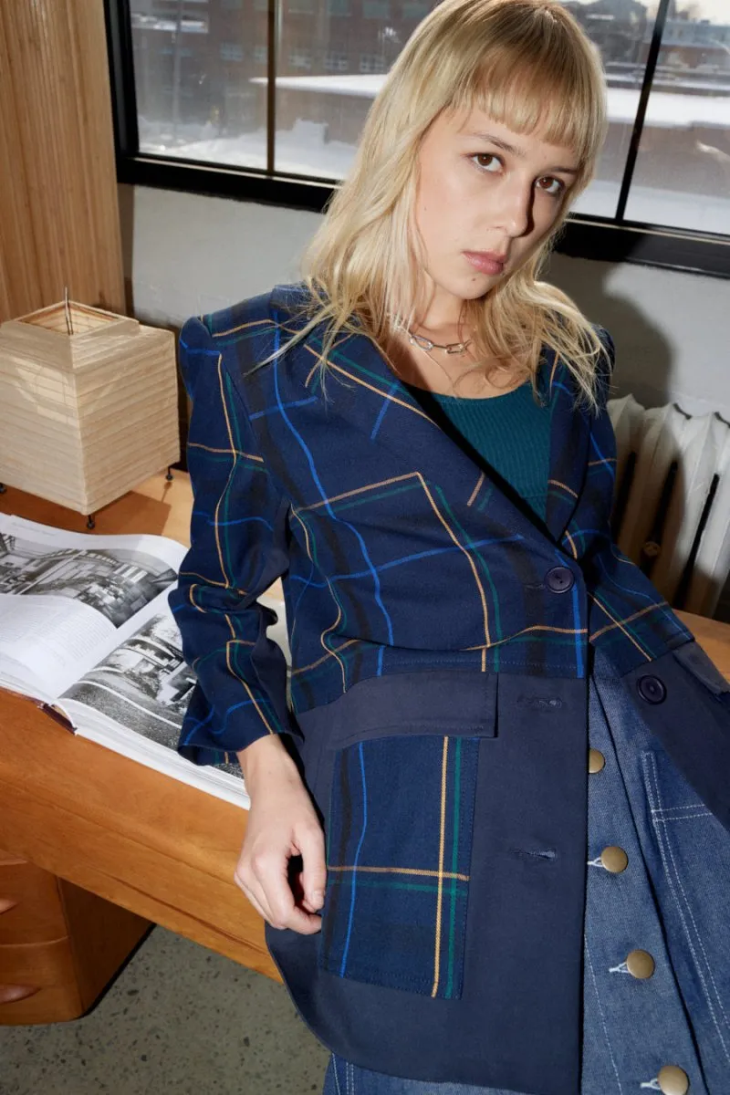 Eve Gravel Lawers Blazer - Tartan (Online Exclusive)