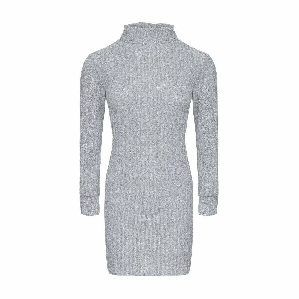 FashionSierra - Women Ladies Casual Sweatshirt Long Sleeve Knit Slit Dress Sweater Hoodie Jumper Top Loose Winter Bodycon Party Dress