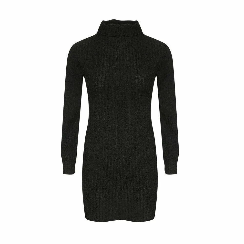 FashionSierra - Women Ladies Casual Sweatshirt Long Sleeve Knit Slit Dress Sweater Hoodie Jumper Top Loose Winter Bodycon Party Dress