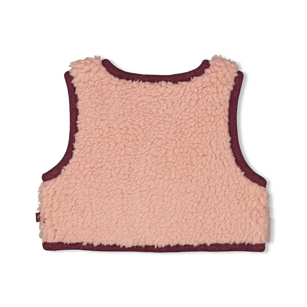 Feetje Bouclé gilet - Blooming Meadow