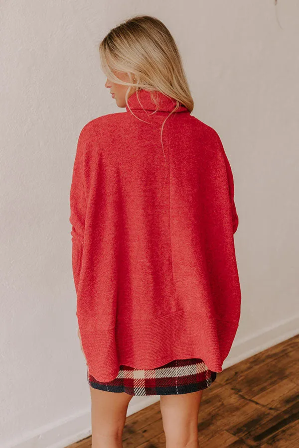 Fireside Cuddles Sweater in Red