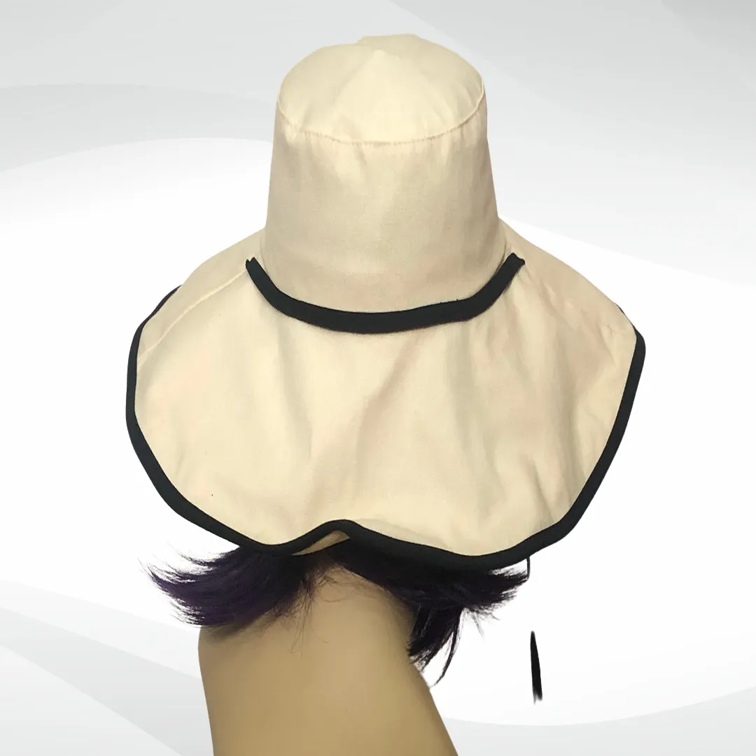 Floppy Sun Hat with Tie - Off White