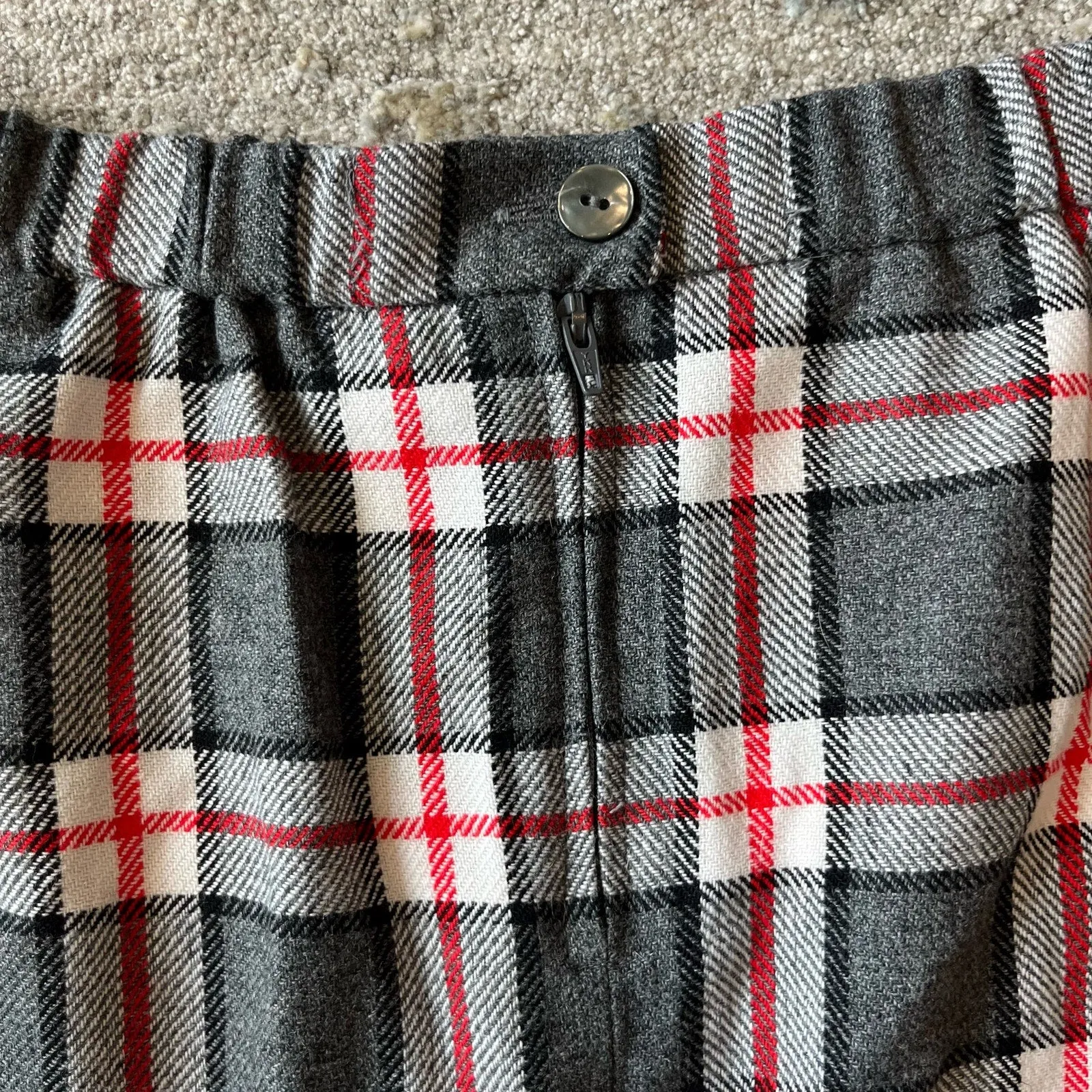 Florence Eiseman Vintage Plaid Apple Skirt 6 USA