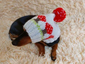 Fly agaric mushroom pet hat, Halloween amanita mushroom dog clothes