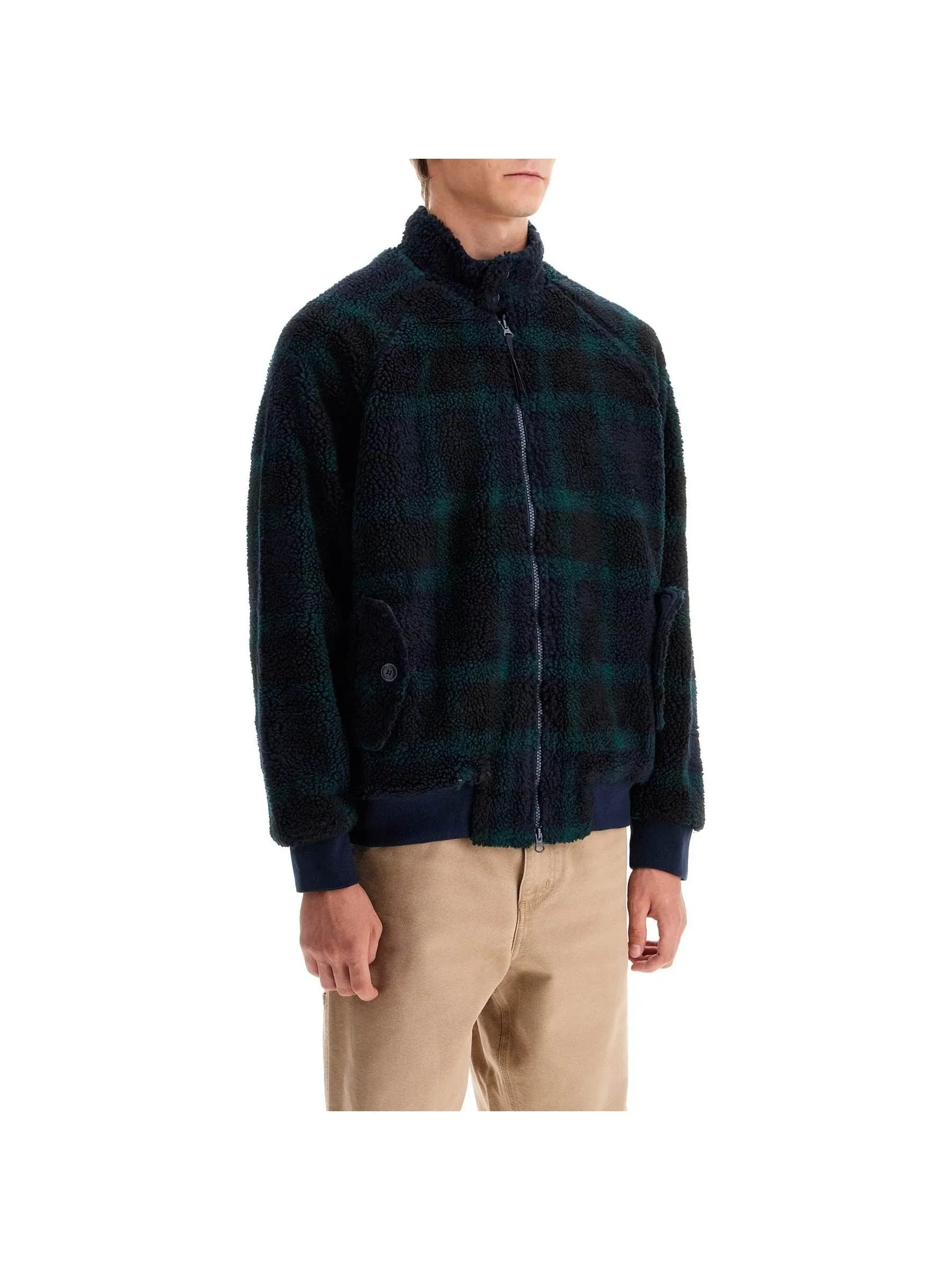 G9 Curly Fleece Plaid Jacket