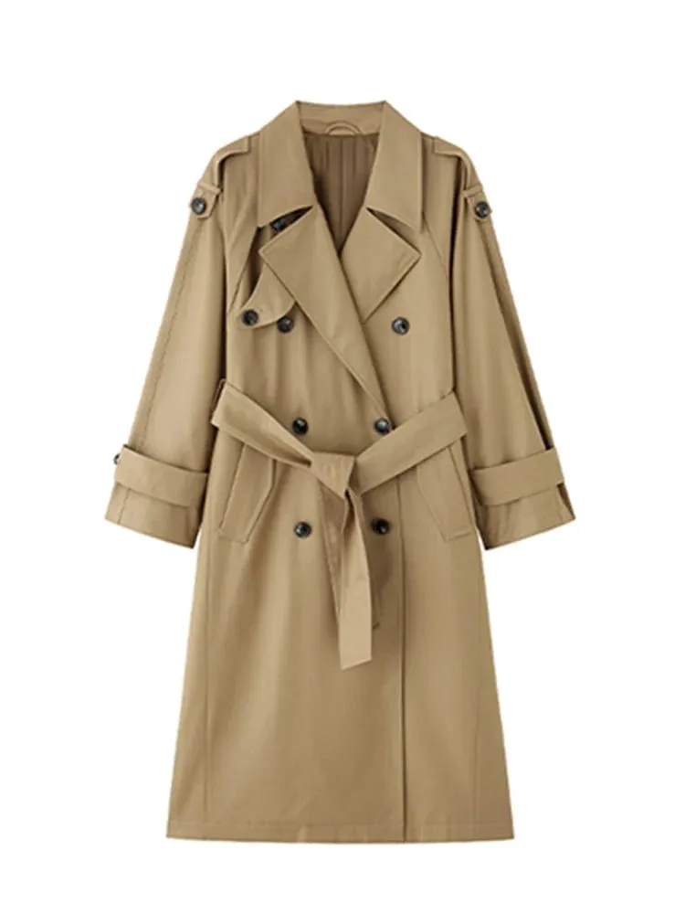 Gema Oversized Khaki Trench Coat