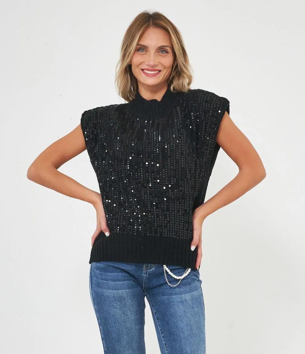 Gilet con paillettes