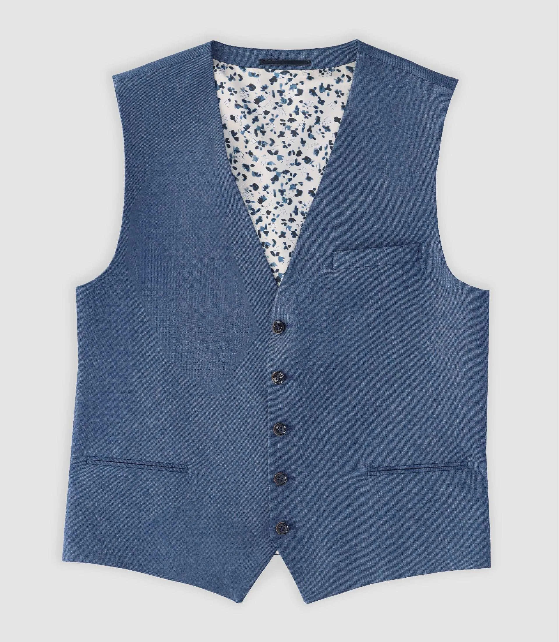 Gilet ville bleu effet denim