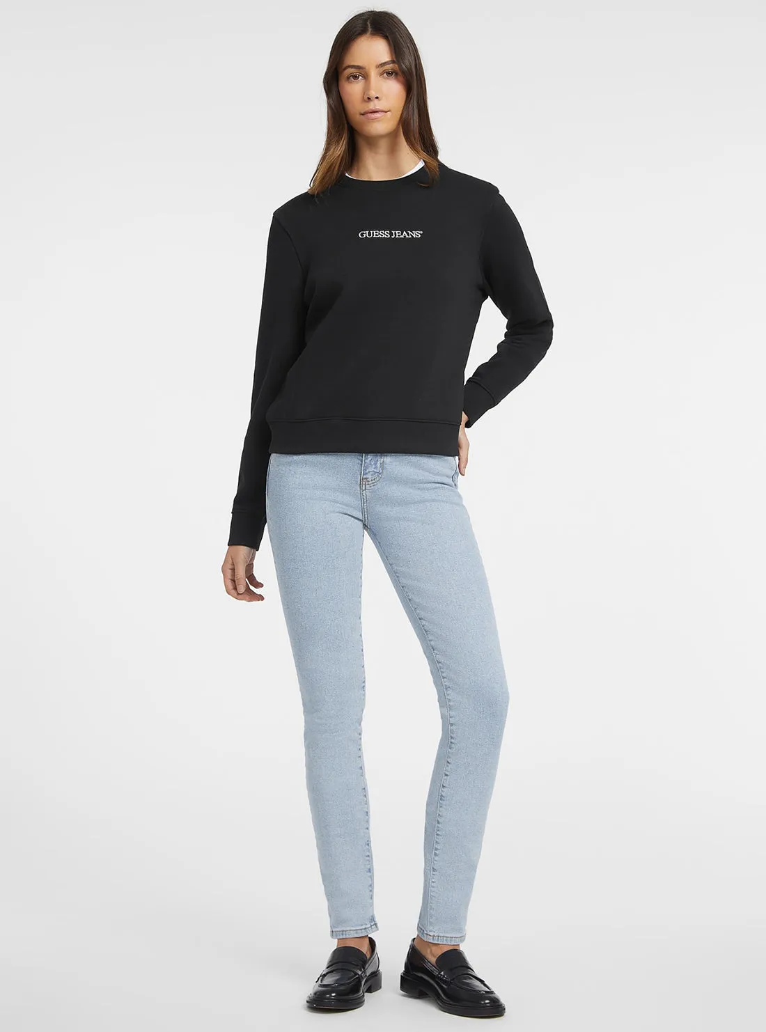 Guess Jeans Black Logo Jumper