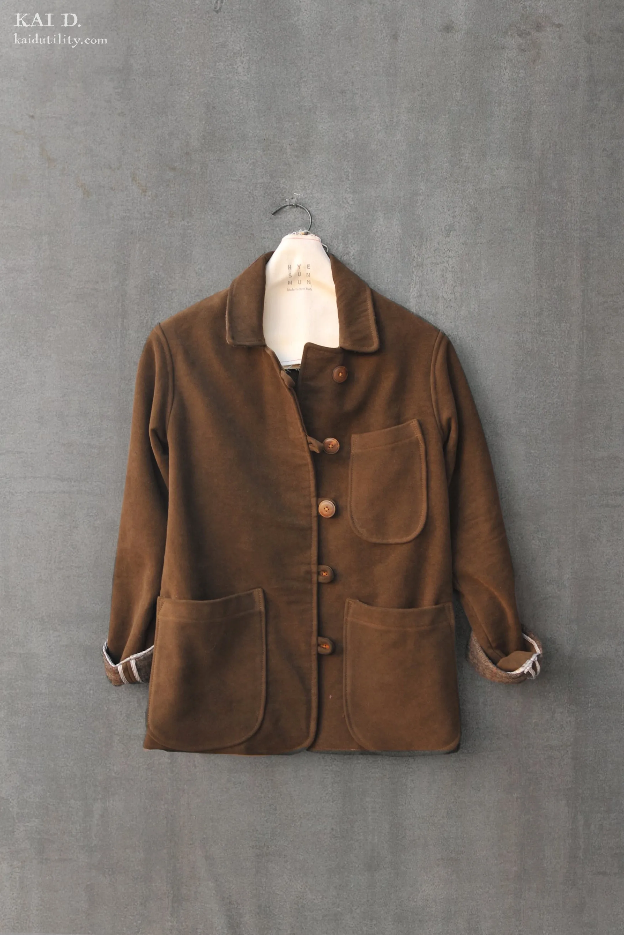 Heavy Moleskin Mead Jacket -  Brown