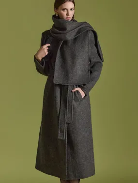 J2600 Wool Coat With Muffler