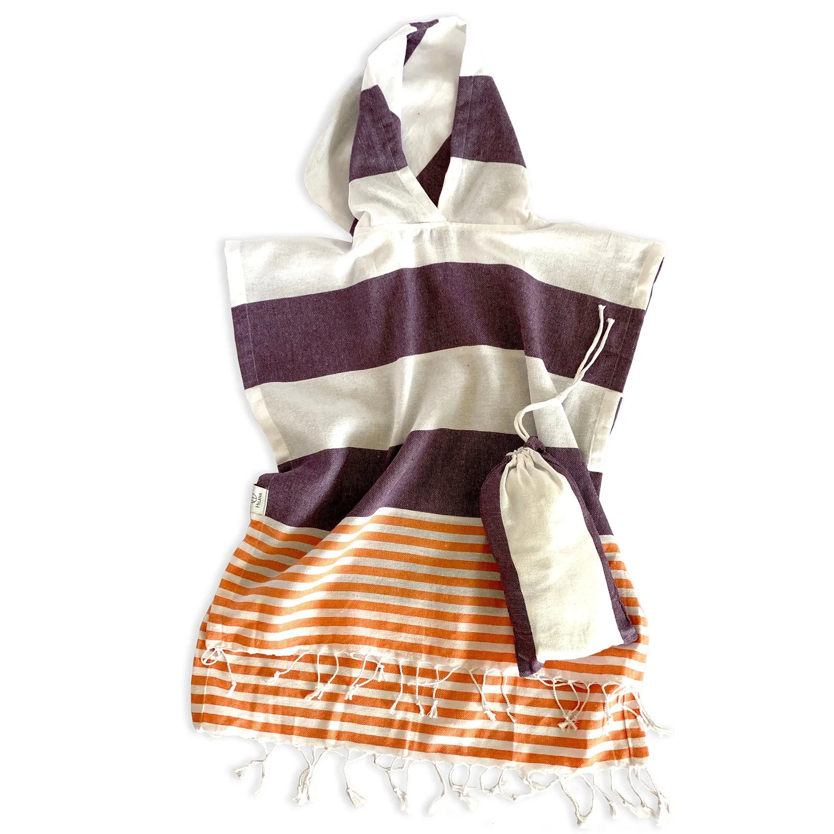 Kids Hooded Poncho Towel | Ultra Absorbent, Purple