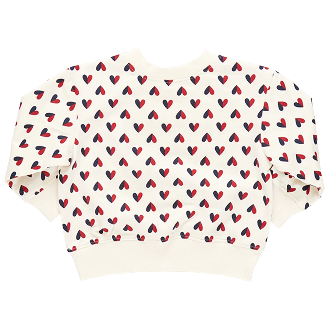 Kids Organic Sweatshirt - Mini Half Hearts